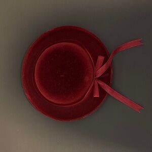 American Girl Samantha Deep Red Velvet Doll Hat